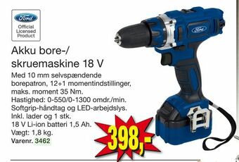 Harald Nyborg Akku bore-/ skruemaskine 18 V tilbud