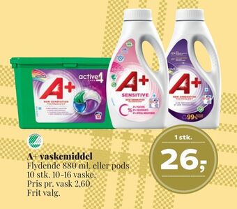 Dagli'Brugsen A+ vaskemiddel tilbud