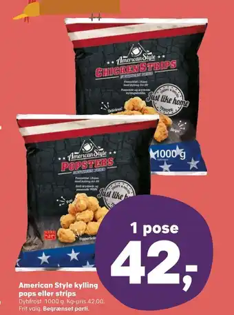 American style kylling pops eller strips