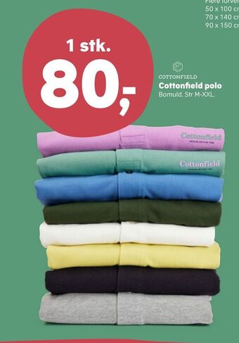 Kvickly Cottonfield polo tilbud