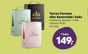 Kvickly Torres coronas eller esmeralda i boks tilbud