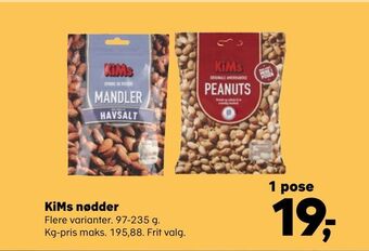 Kvickly Kims nødder tilbud