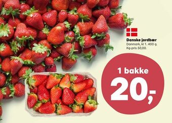 Kvickly Danske jordbær tilbud