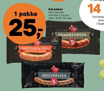 Kvickly Gøl pølser tilbud