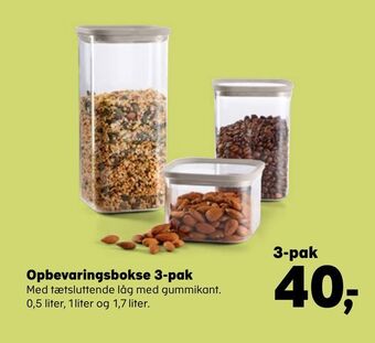 Kvickly Opbevaringsbokse 3-pak tilbud