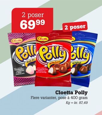 Poetzsch Padborg Cloetta polly tilbud