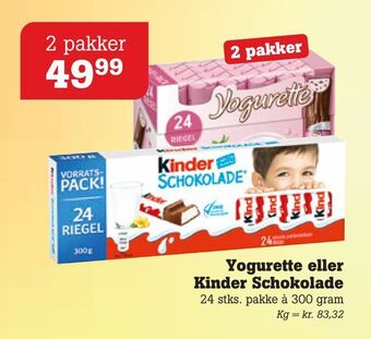 Poetzsch Padborg Yogurette eller kinder schokolade tilbud
