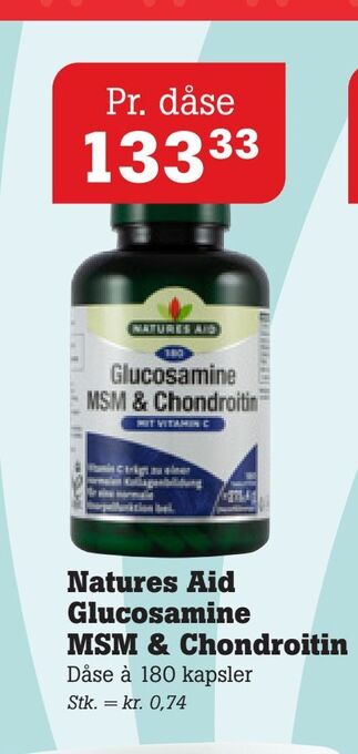 Natures aid glucosamine msm & chondroitin