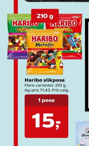 SuperBrugsen Haribo slikpose tilbud