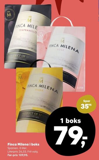 SuperBrugsen Finca milena i boks tilbud