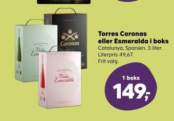 SuperBrugsen Torres coronas eller esmeralda i boks tilbud