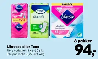 SuperBrugsen Libresse eller tena tilbud