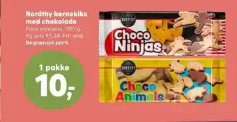 SuperBrugsen Nordthy børnekiks med chokolade tilbud