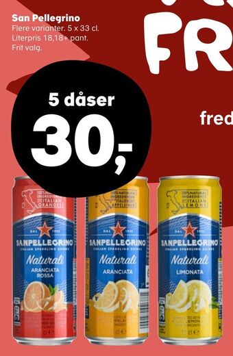 SuperBrugsen San pellegrino tilbud