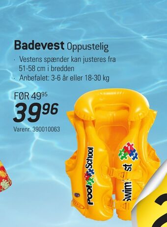 Thansen Badevest tilbud