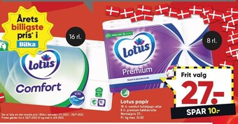 Bilka Lotus papir tilbud