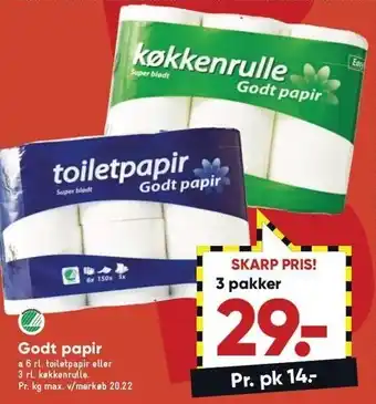 Bilka Godt papir - 3 pk. tilbud