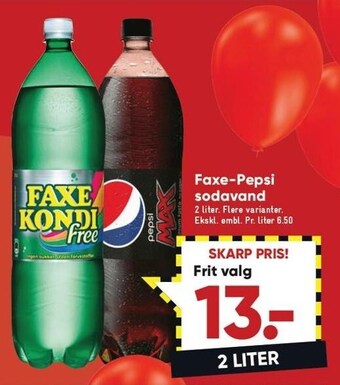 Bilka Faxe-pepsi sodavand tilbud