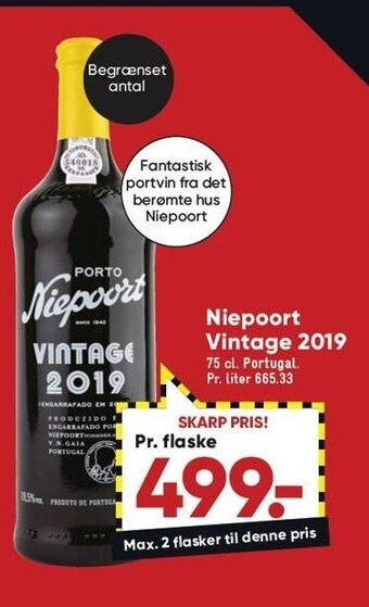 Bilka Niepoort vintage 2019 tilbud