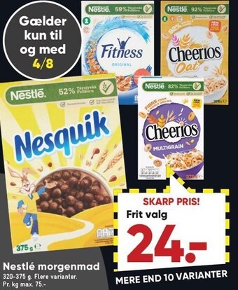 Bilka Nestlé morgenmad tilbud