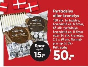 Bilka Fyrfadslys el. kronelys tilbud