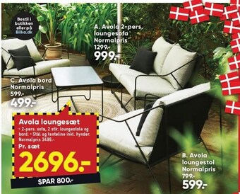 Bilka Avola loungesæt tilbud