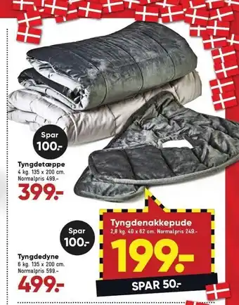 Tyngde nakkepude, tæppe el. dyne