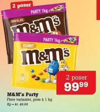 Poetzsch Padborg M&m's party - 2 ps. tilbud