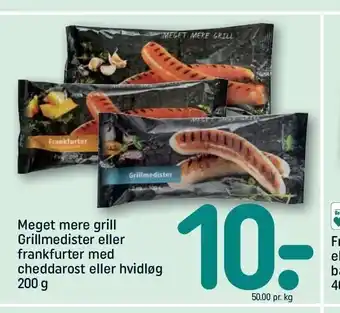 REMA 1000 Grillmedister el. frankfurter med cheddarost el. hvidløg tilbud