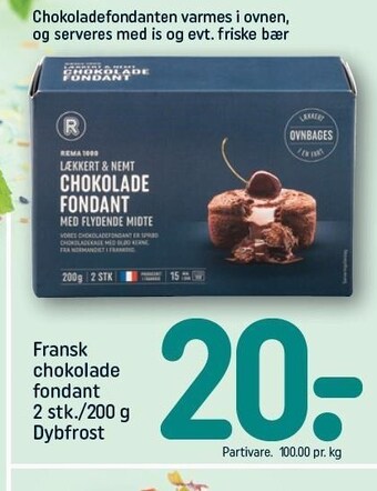 REMA 1000 Fransk chokolade fondant tilbud