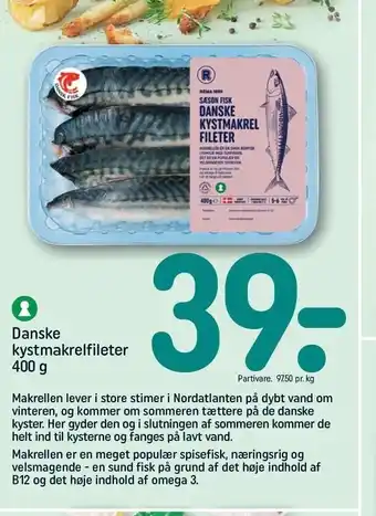 REMA 1000 Danske kystmakrelfileter tilbud