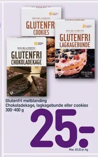 REMA 1000 Glutenfri melblanding chokoladekage, lagkagebunde el. cookies tilbud