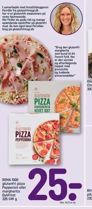 REMA 1000 Rema 1000 glutenfri pizza pepperoni el. margherita tilbud