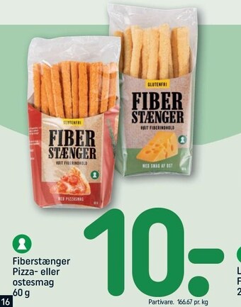 REMA 1000 Fiberstænger pizza el. ostesmag tilbud