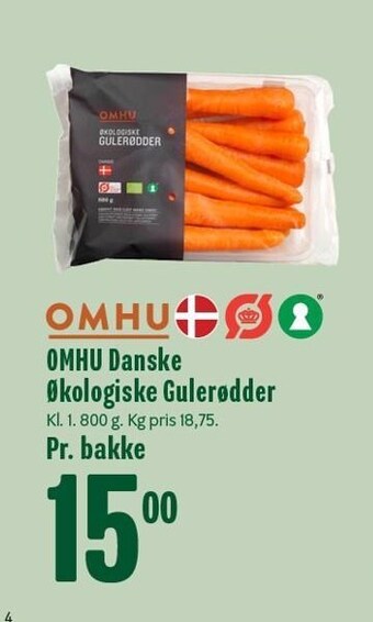 Min Købmand Omhu danske økologiske gulerødder tilbud