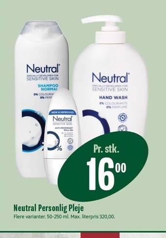 Min Købmand Neutral personlig pleje tilbud