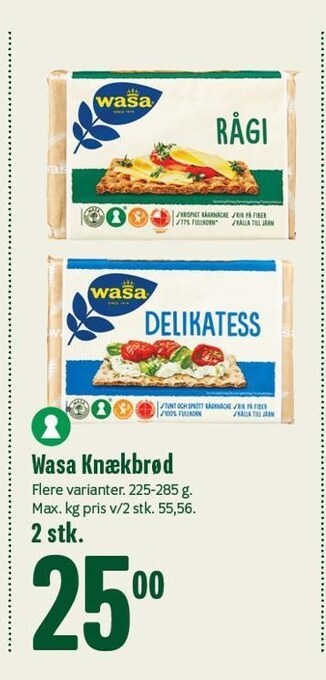 Min Købmand Wasa knækbrød tilbud