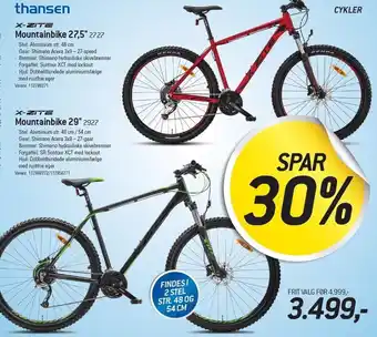 Thansen Mountainbike 27,5" el. 29" tilbud