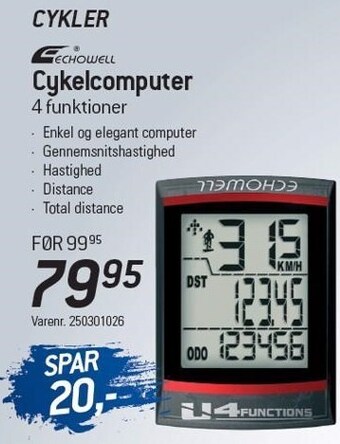 Thansen Cykelcomputer tilbud