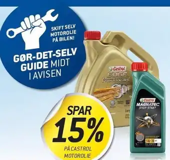 Spar 25% på castrol motorolie