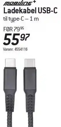 Thansen Ladekabel usb-c til type -c - 1 m tilbud