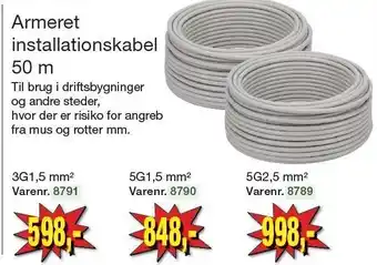 Harald Nyborg Armeret installationskabel tilbud
