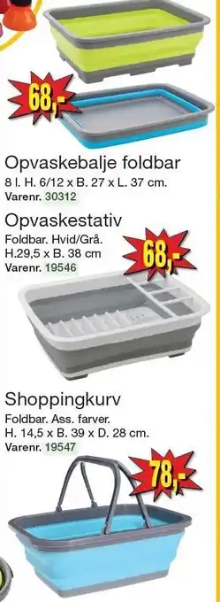 Harald Nyborg Opvaskebalje foldbar, opvaskestativ el. shoppingkurv tilbud
