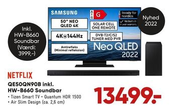 Bilka Qe50qn90b inkl. hw-b660 soundbar tilbud