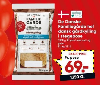 Bilka De danske familiegårde hel dansk gårdkylling i stegepose tilbud