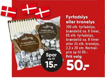 Bilka Fyrfadslys eller kronelys tilbud