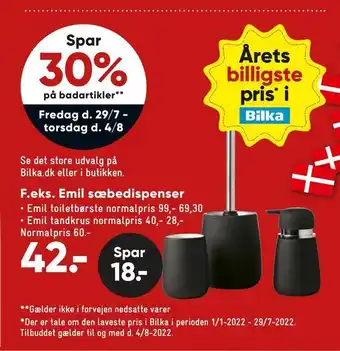 Bilka Emil sæbedispenser tilbud