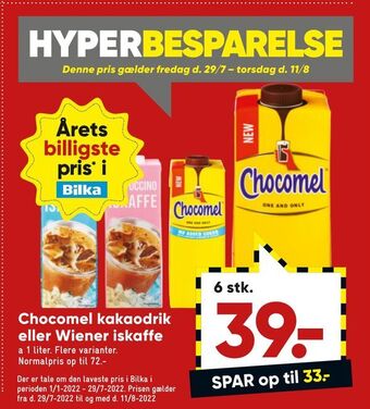 Chocomel kakaodrik eller wiener iskaffe
