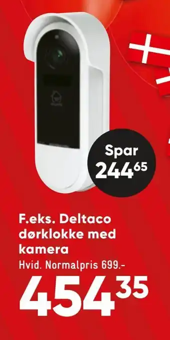 Bilka Deltaco dørklokke med kamera tilbud