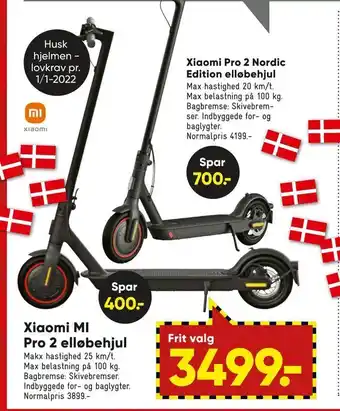 Bilka Xiaomi mi pro 2 elløbehjul tilbud